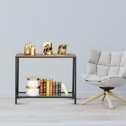 Thin Narrow Console Table Metal Frame