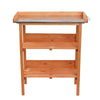 Image of 3 Tier Shelves with Hooks Potting Bench