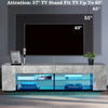 Image of 65 Inch Tv Stand Media Console Modern Cabinet Tv Stand with Led Lights