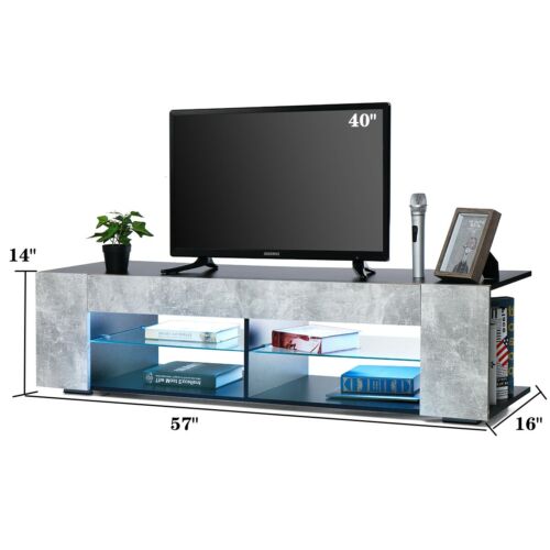 65 Inch Tv Stand Media Console Modern Cabinet Tv Stand with Led Lights