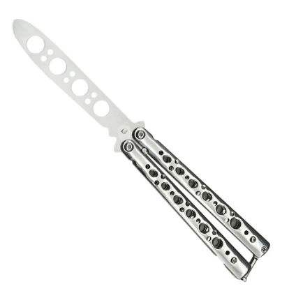 Butterfly in Knife Stainless Steel Blade NO Sharp Metal Handle with Acrylic 3 Styles High Quality