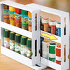 Image of 1Set Multifunction Rotating Jars Spice Rack Cabinet