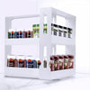 Image of 1Set Multifunction Rotating Jars Spice Rack Cabinet