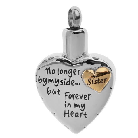 No Longer by My Side Heart in Heart Necklace