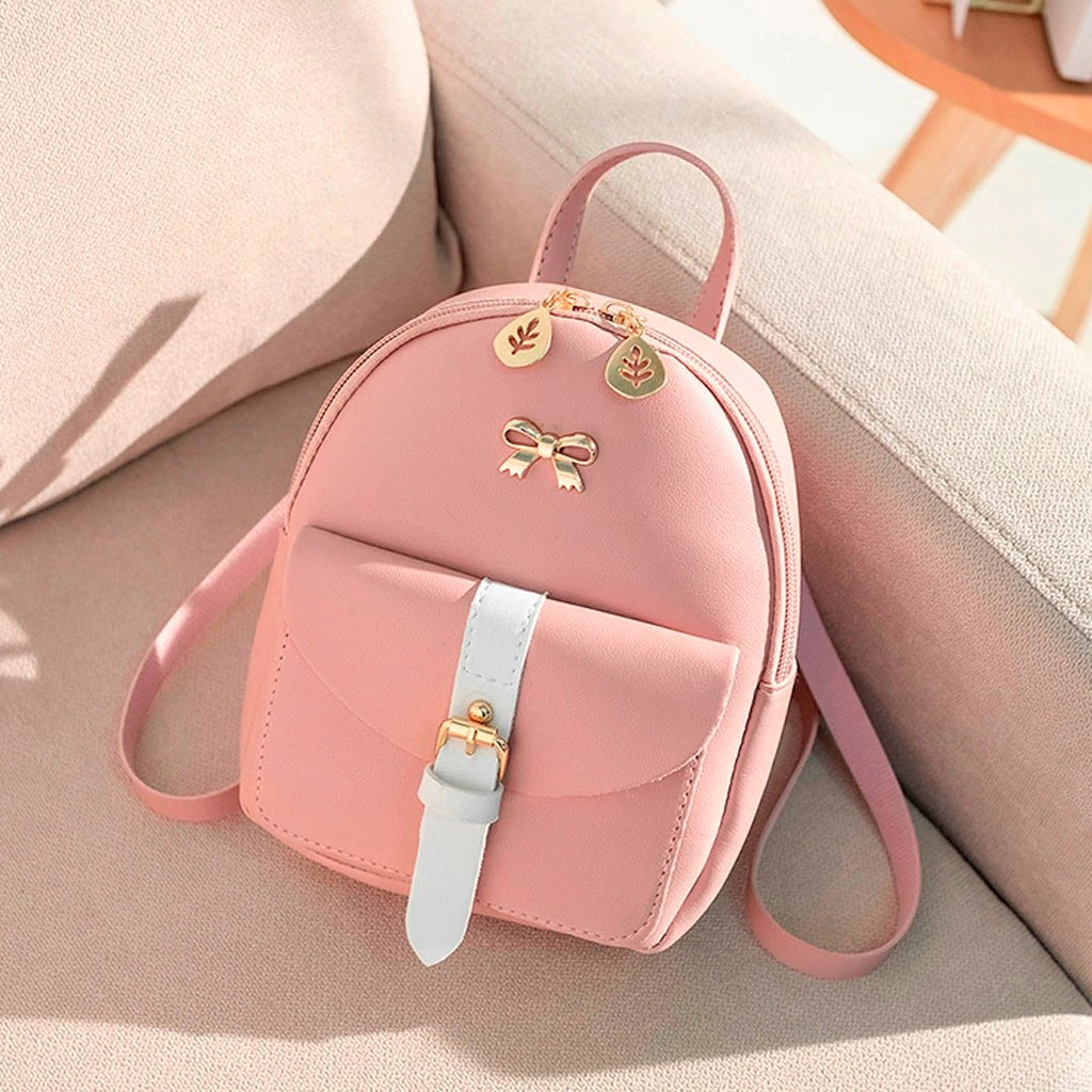 Women's Mini Backpack Purse Luxury PU Leather Small Backpack Purse Small Back Bag