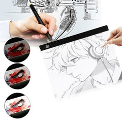 A4 Writing Tablet Tracing Drawing Digital Graphics Pad USB LED Charging Tracing Art