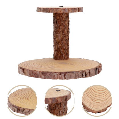 wooden cake stand