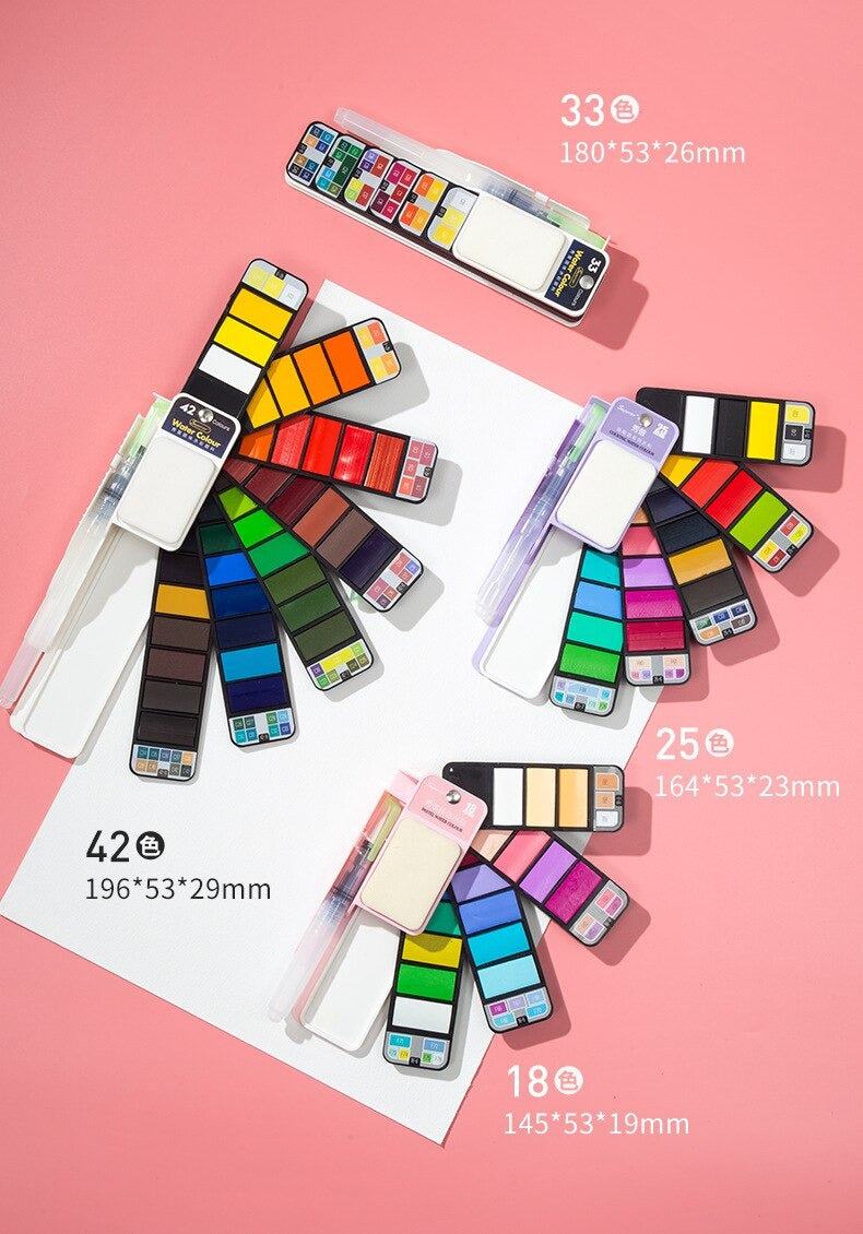 Foldable Watercolor Paint Set, Painting For Kids, Art Kits For Kids,