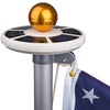 Image of Solar US Flag Flagpole Light All Night Long Last