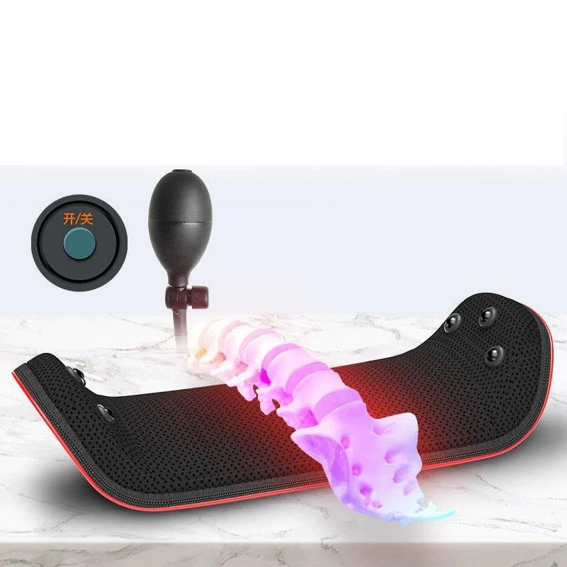 Electric Waist Massager Lumbar Traction Device Inflatable Hot Compress Lumbar Spine Support Massage Device Back Relieve Pain