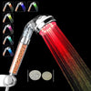 Image of Color Changing LED Shower Light Temperature Control High Pressure Led Shower Light