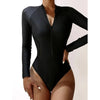 Image of One-Piece Long Sleeve Bathing Suit