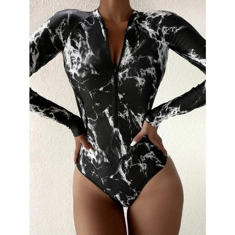 One-Piece Long Sleeve Bathing Suit